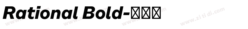 Rational Bold字体转换